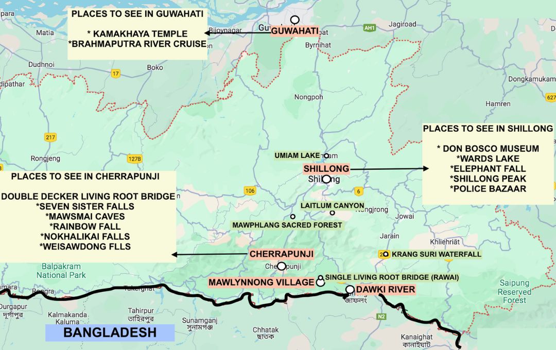 Meghalaya 7 Days Itinerary